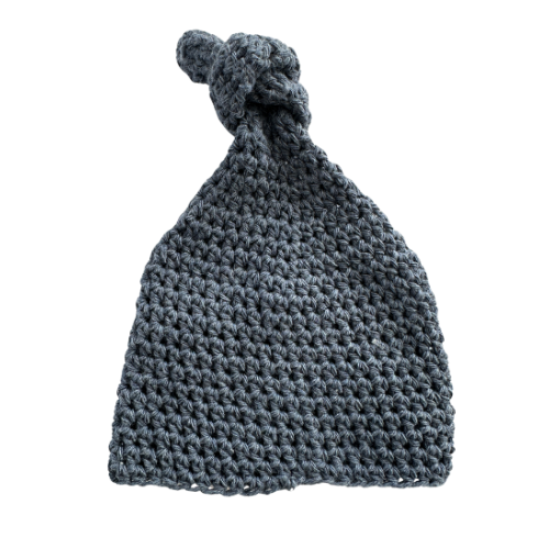 Navy Knitted Baby Beanie - Small